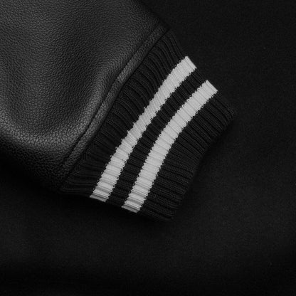 Wool & Leather Teddy Jacket - Black