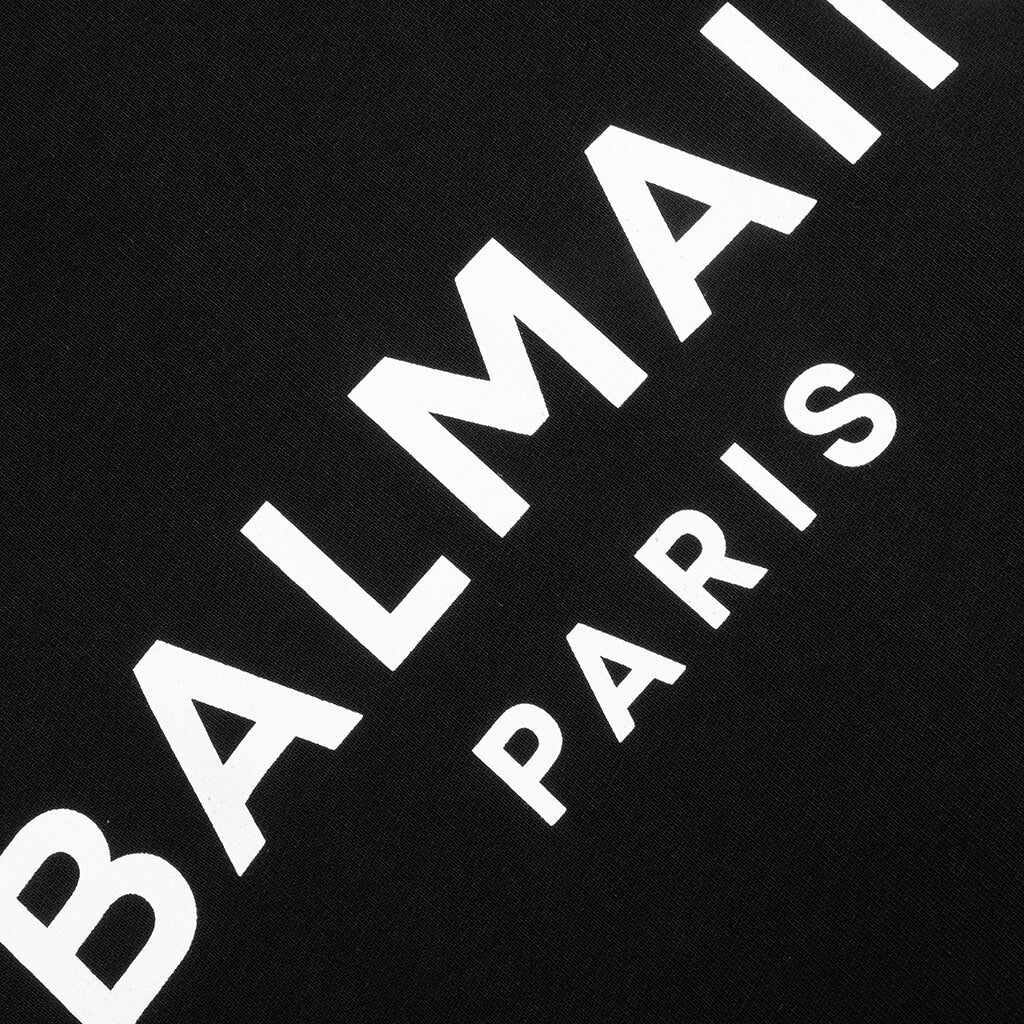 Zipped Printed Hoodie - Noir/Blanc