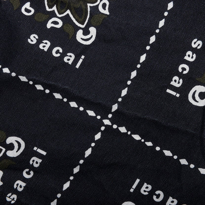 Bandana Print Pants - Navy
