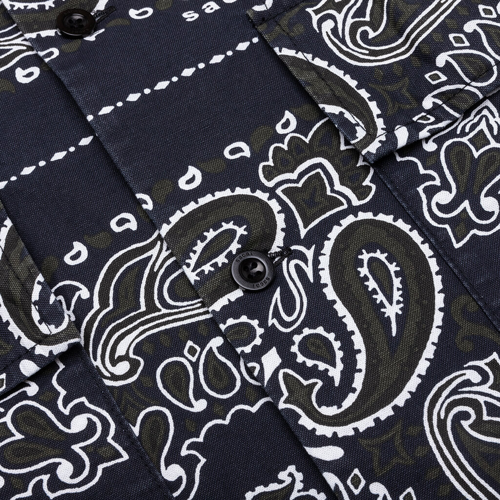 Bandana Print Shirt - Navy