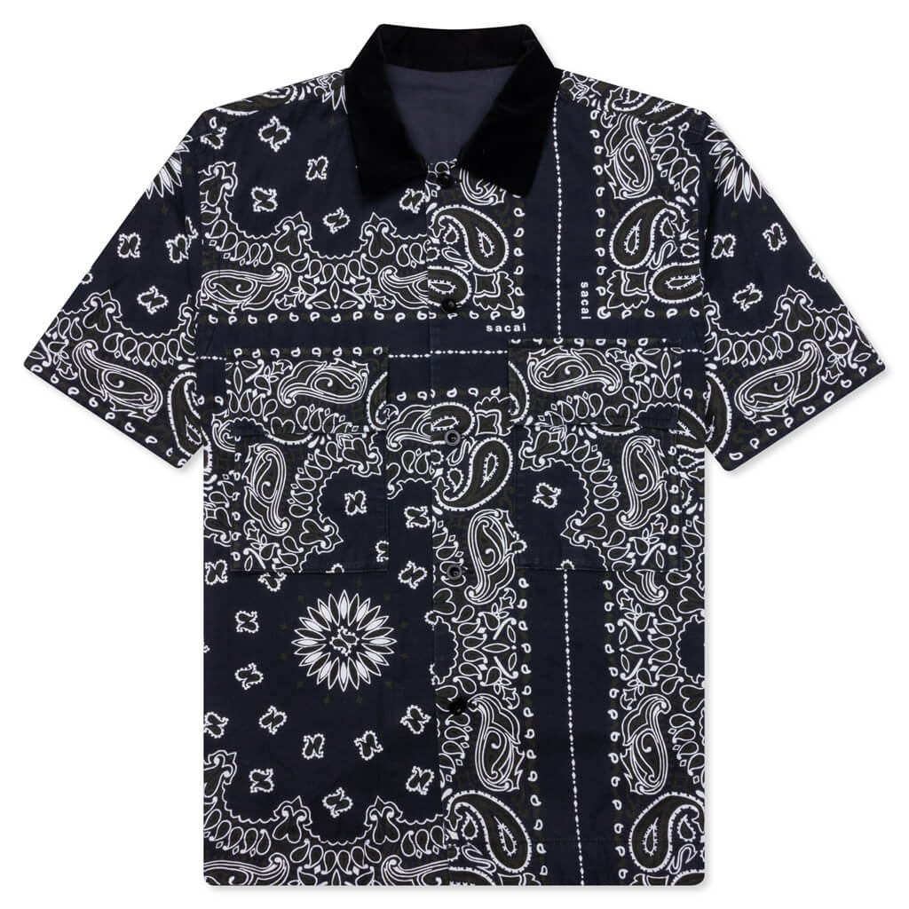 Bandana Print Shirt - Navy