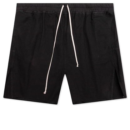 Butt Zipp Long Boxer Shorts - Black