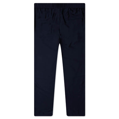 Silk Floral Jacquard Pants - Navy