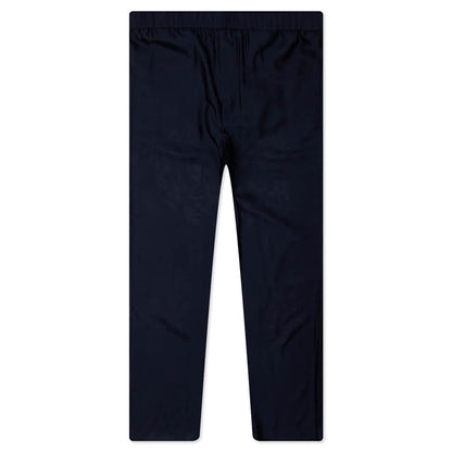 Silk Floral Jacquard Pants - Navy