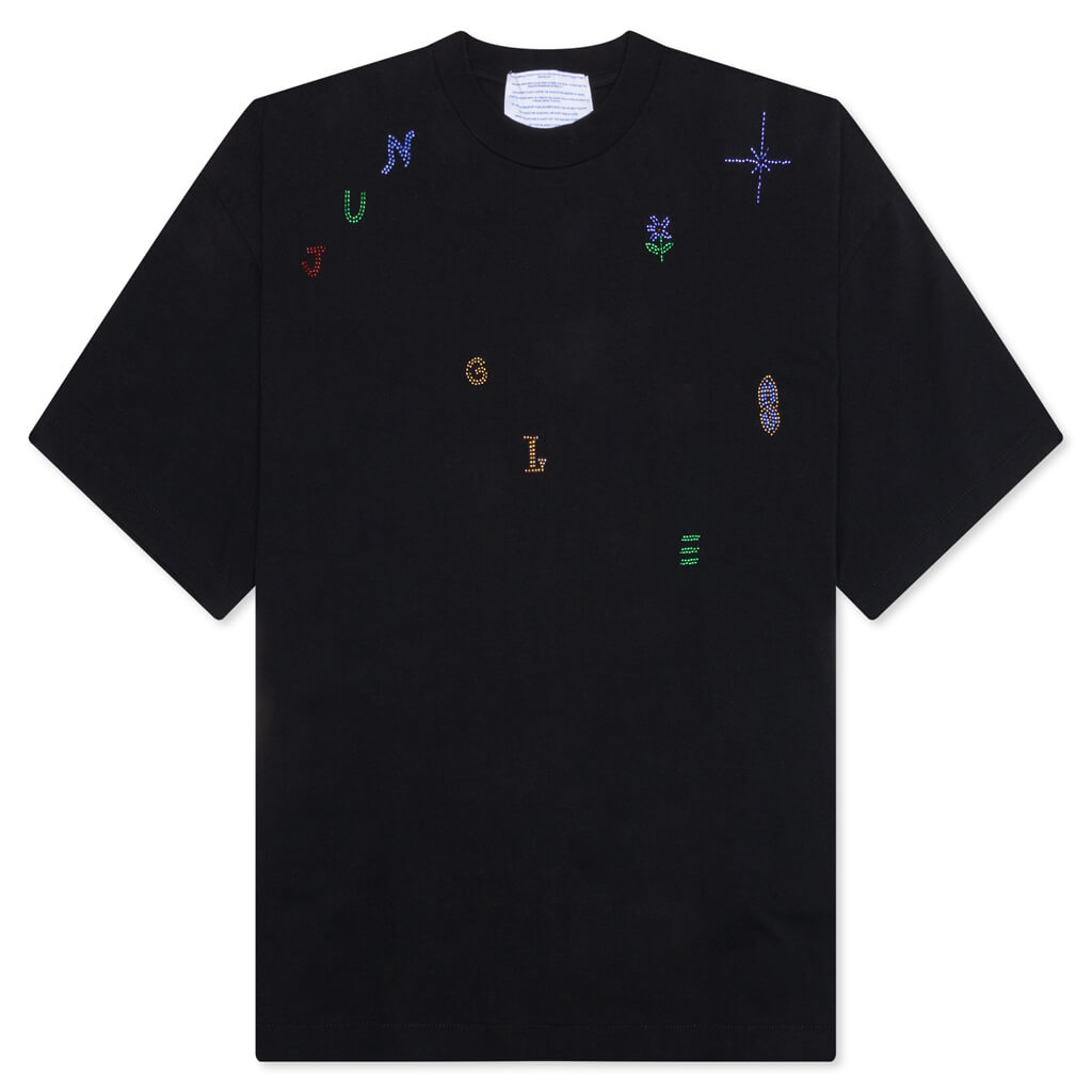 Beaded Lettering Tee - Black