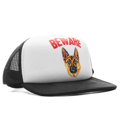 Beware Sign Trucker Hat - Black