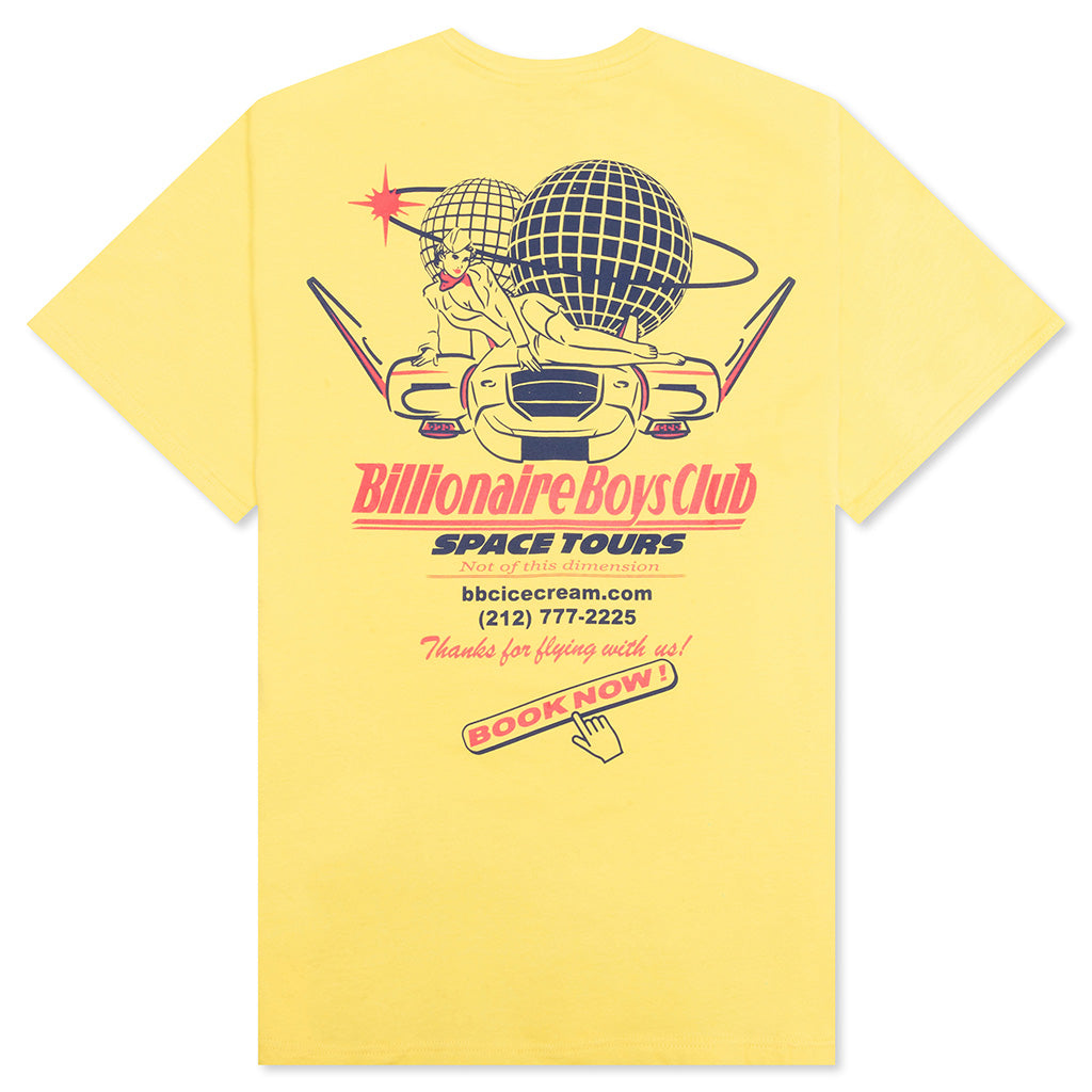 BB Space Tours S/S Tee - Yellow Cream