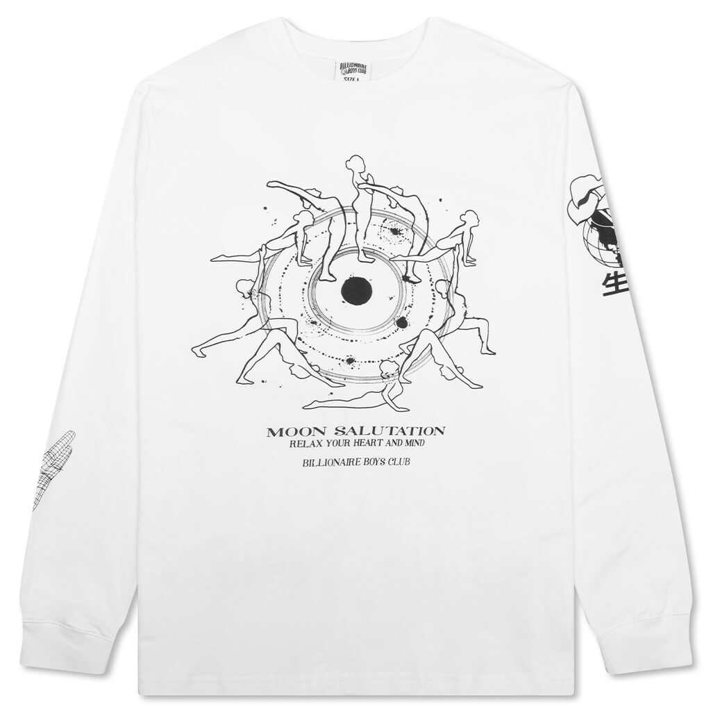 BB Moon Salutations L/S Tee - Bleach White