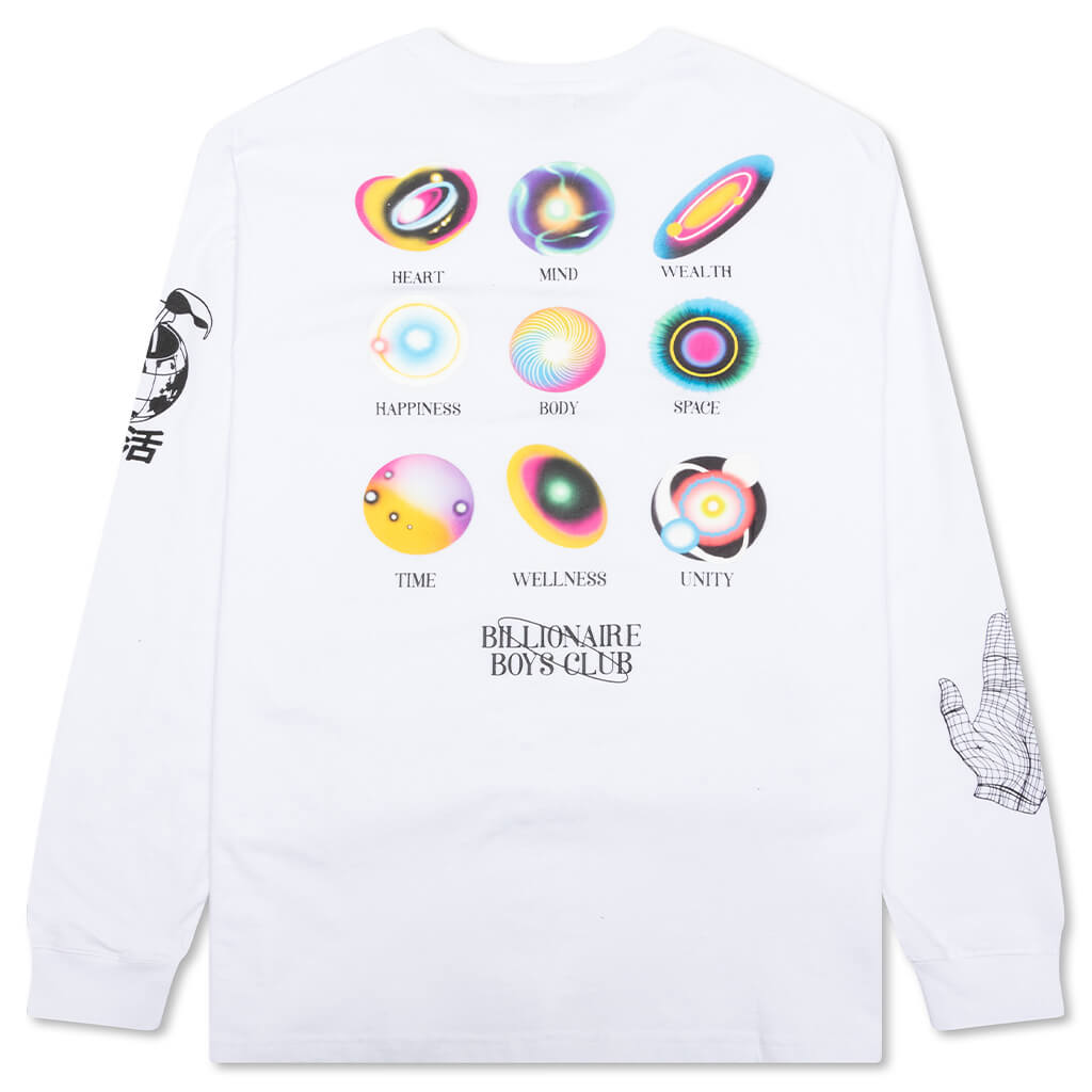BB Moon Salutations L/S Tee - Bleach White