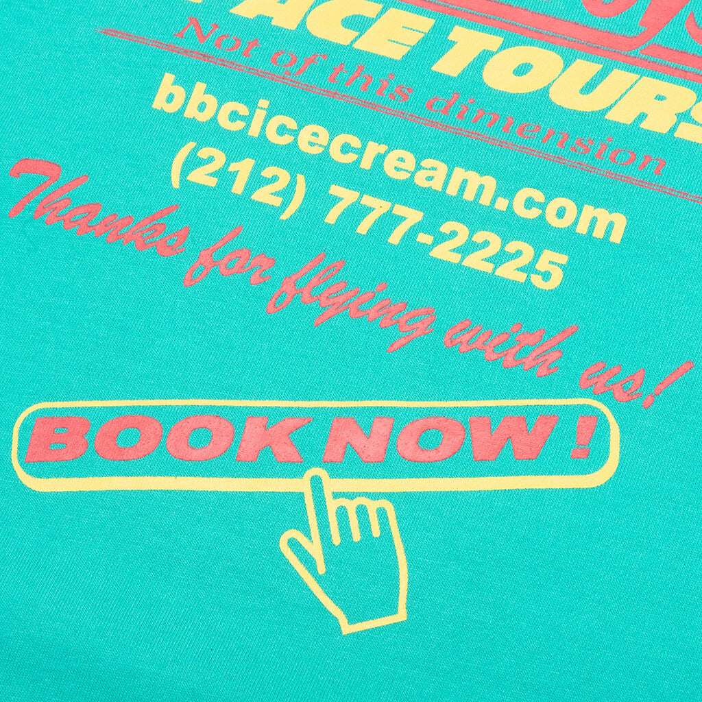 BB Space Tours S/S Tee - Bright Aqua