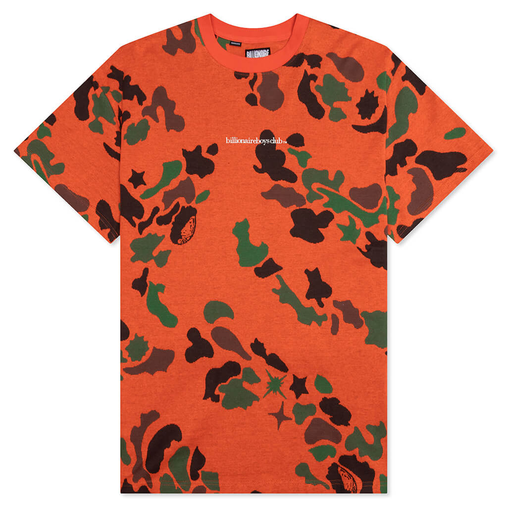 Foilage S/S Knit - Red Orange