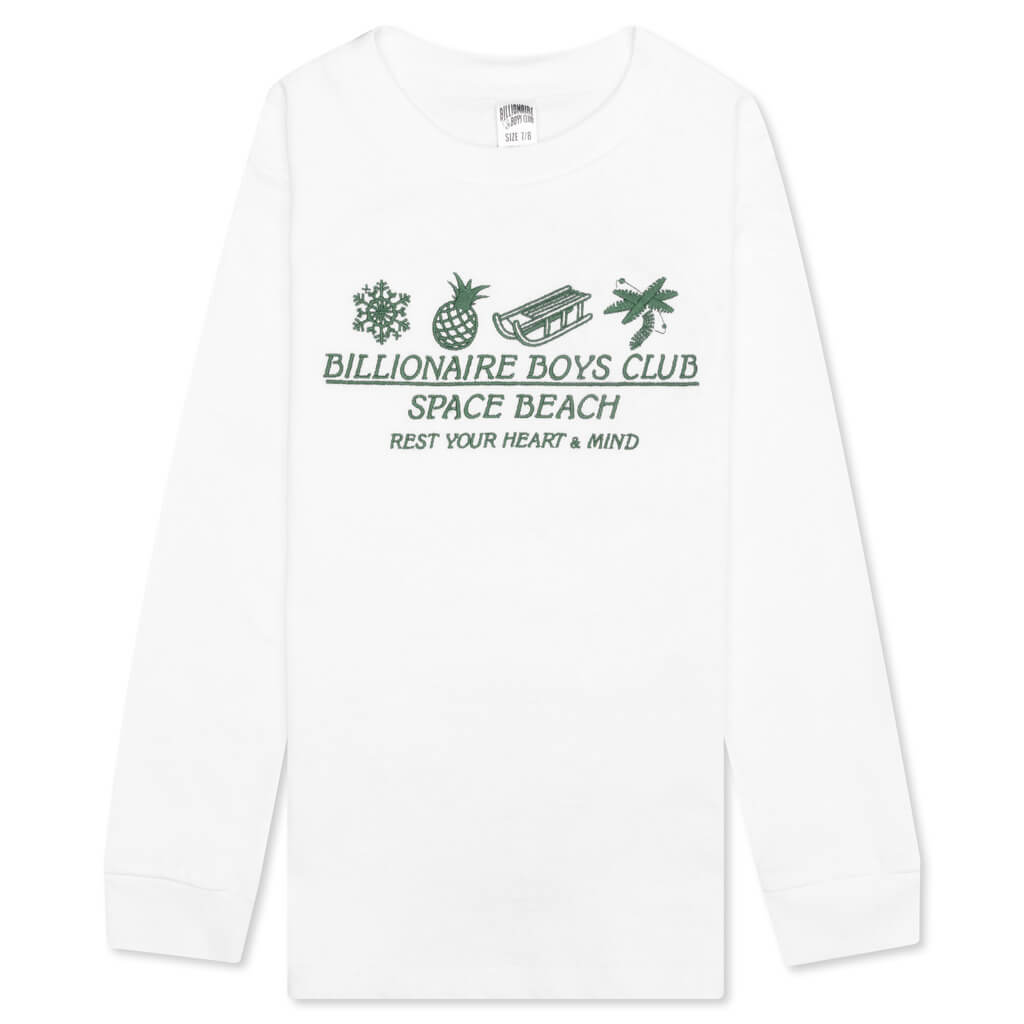 Kid's BB Beach Club L/S Knit - Bleach White