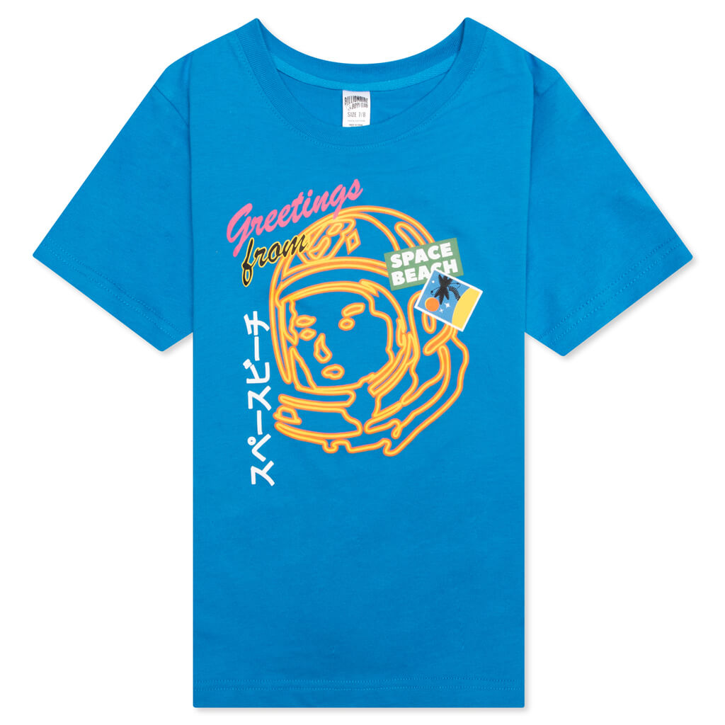 Kid's BB Greetings S/S Tee - Blue Aster