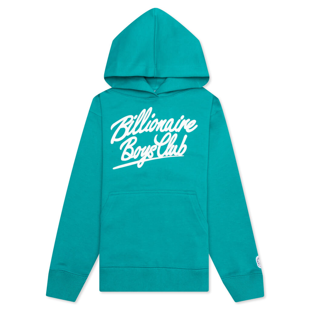 Kid's BB Script Hoodie - Blue Grass
