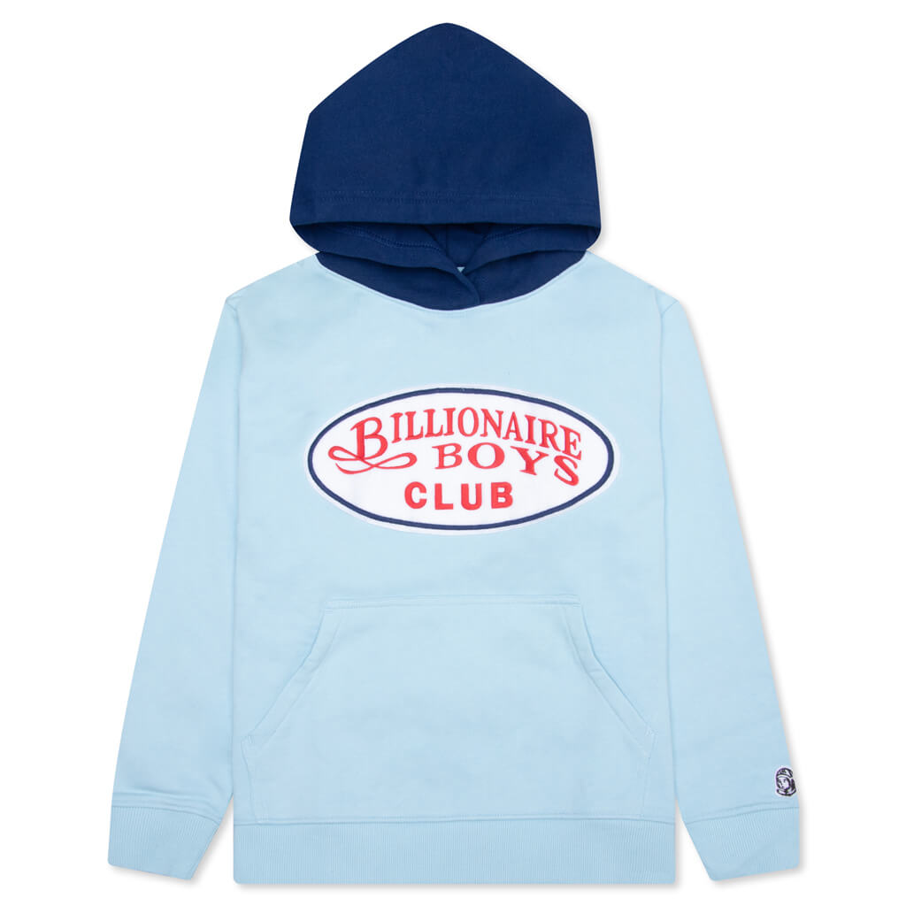 Kids BB Lodge Pullover Hoodie - Crystal Blue