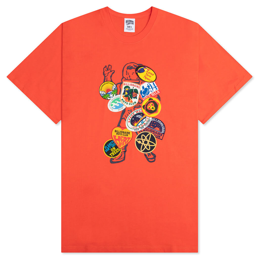 Land Sea Space S/S Tee - Red Orange