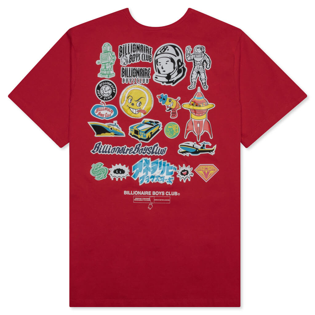 Stickered S/S Tee - Red