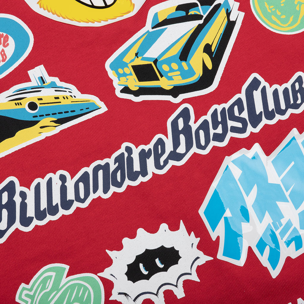 Stickered S/S Tee - Red