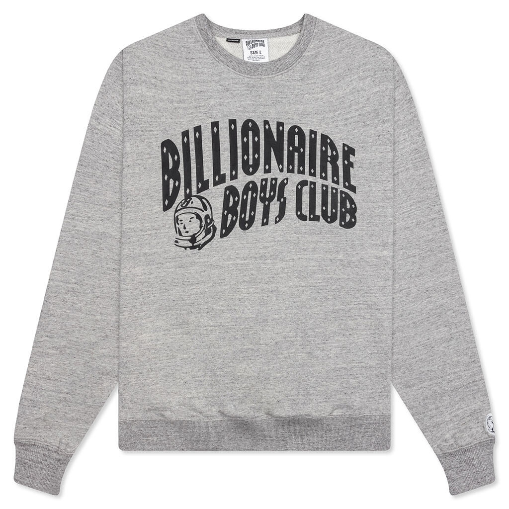 Straight Font Crew - Heather Grey