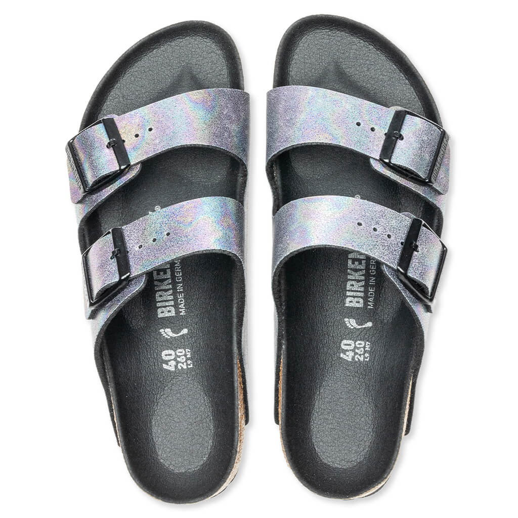 Women's Narrow Vegan Arizona Birko-Flor - Iridescent/Black