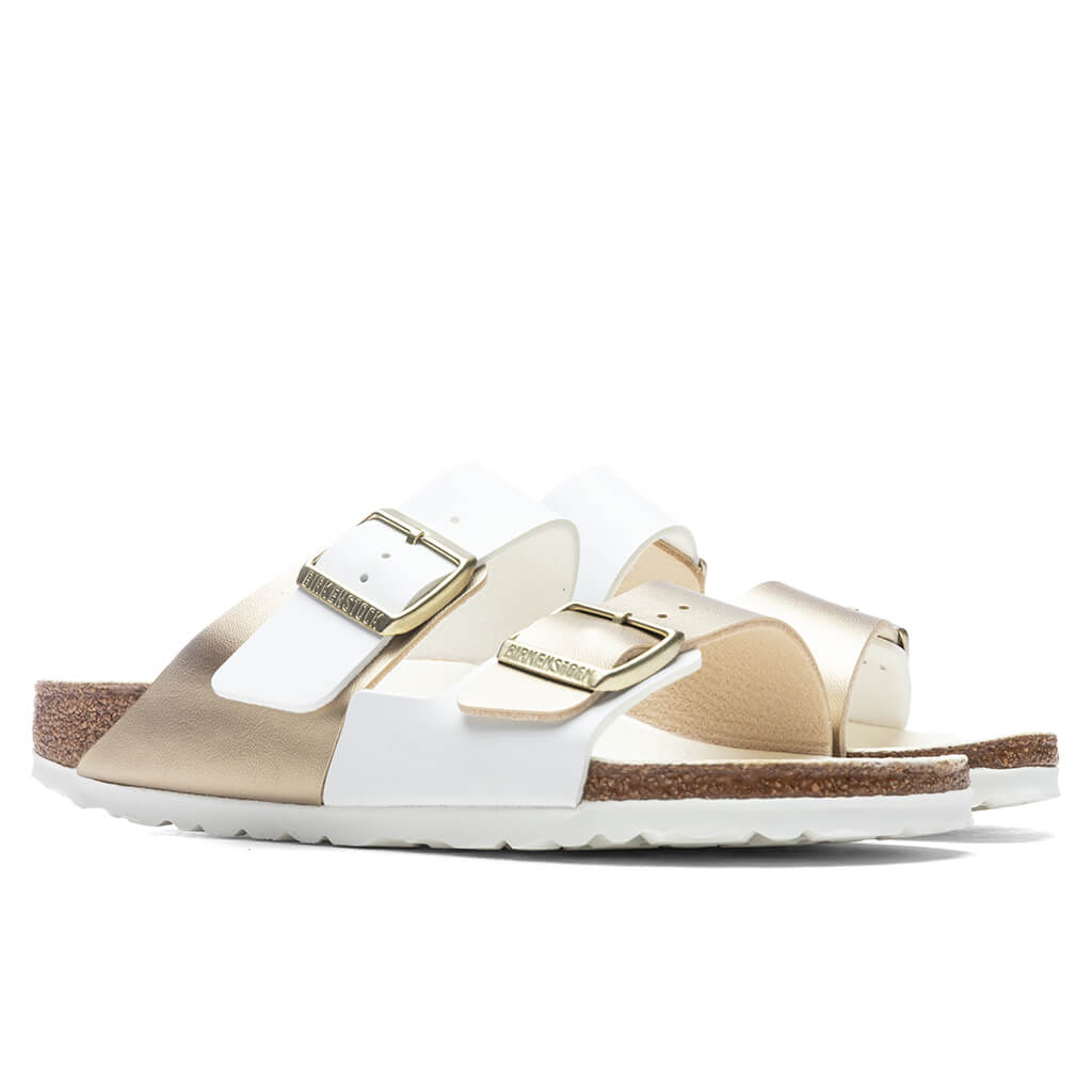 Women's Narrow Arizona Split Birko-Flor - White/Gold