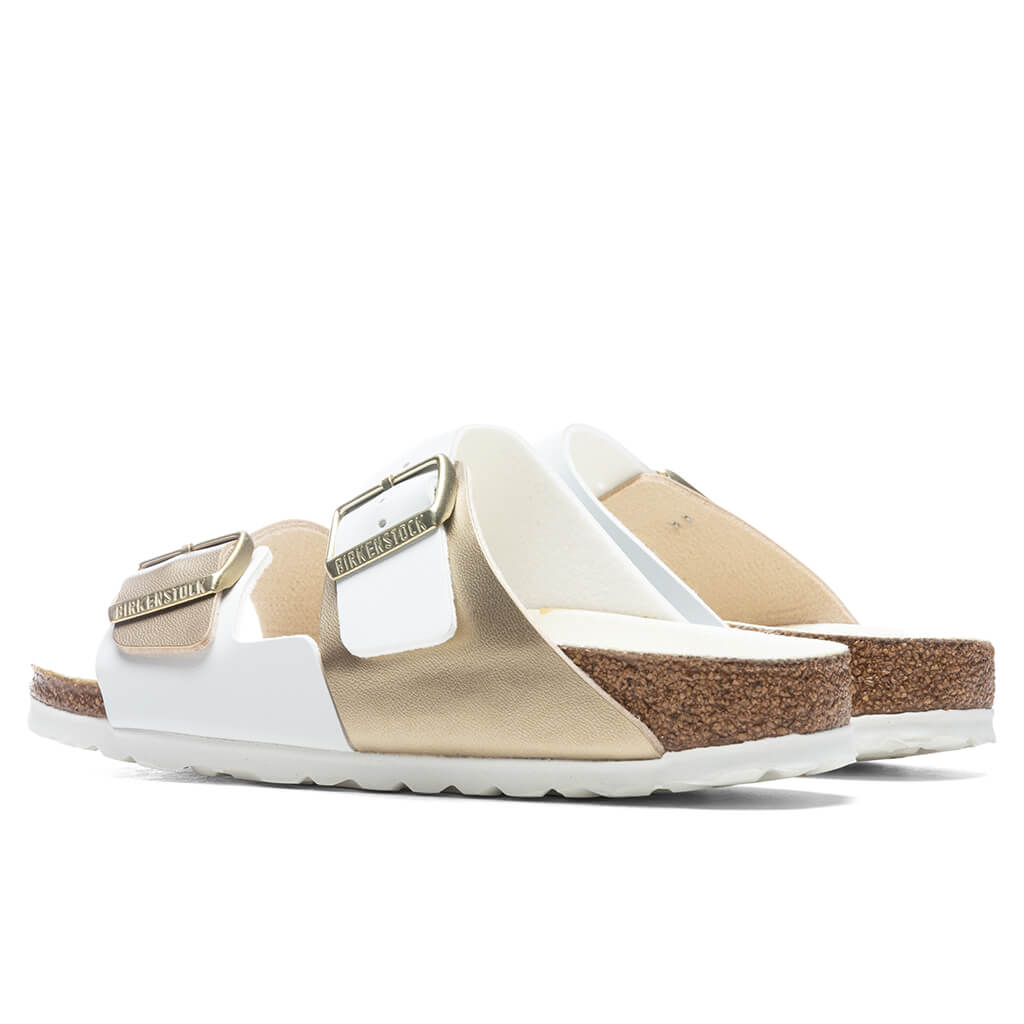 Women's Narrow Arizona Split Birko-Flor - White/Gold