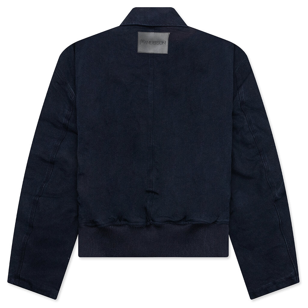Cotton Canvas Blouson - Navy