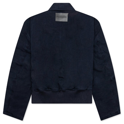Cotton Canvas Blouson - Navy