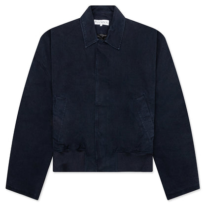 Cotton Canvas Blouson - Navy