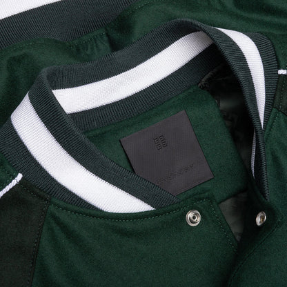 College Varsity Wool Jacket - Dark Green