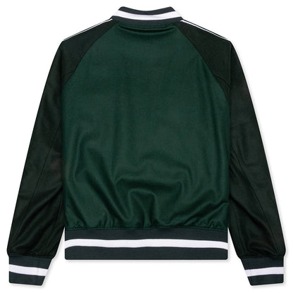 College Varsity Wool Jacket - Dark Green