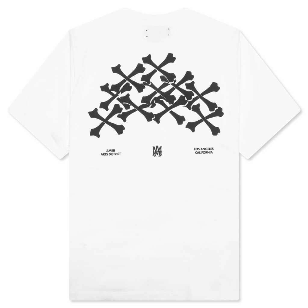 Bones Stacked Tee - White