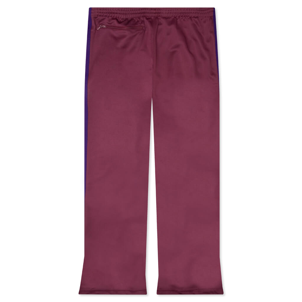 Boot-Cut Track Pant Poly Smooth - Wine