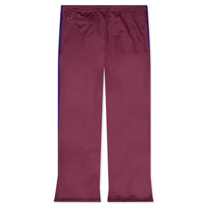 Boot-Cut Track Pant Poly Smooth - Wine