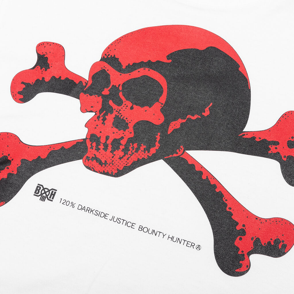 BxH Old Skull White Tee - White/Red