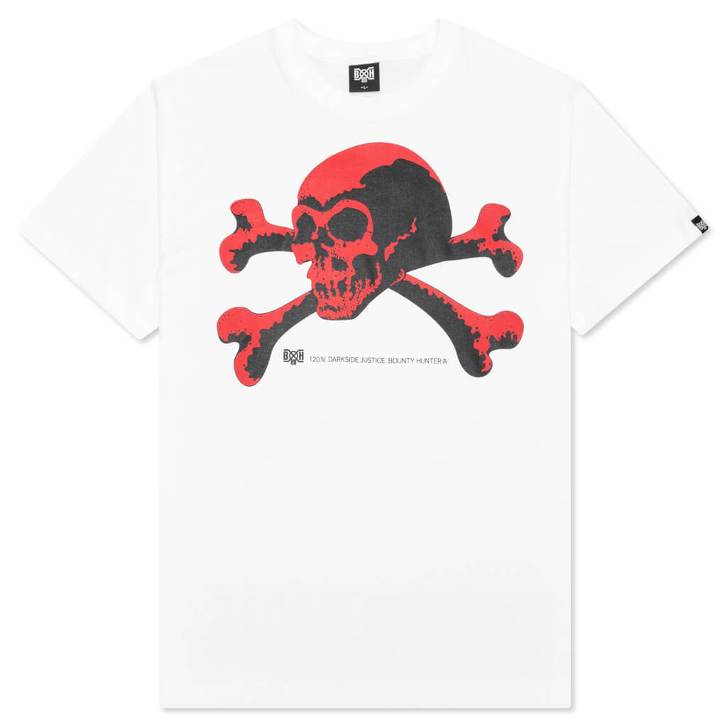 BxH Old Skull White Tee - White/Red