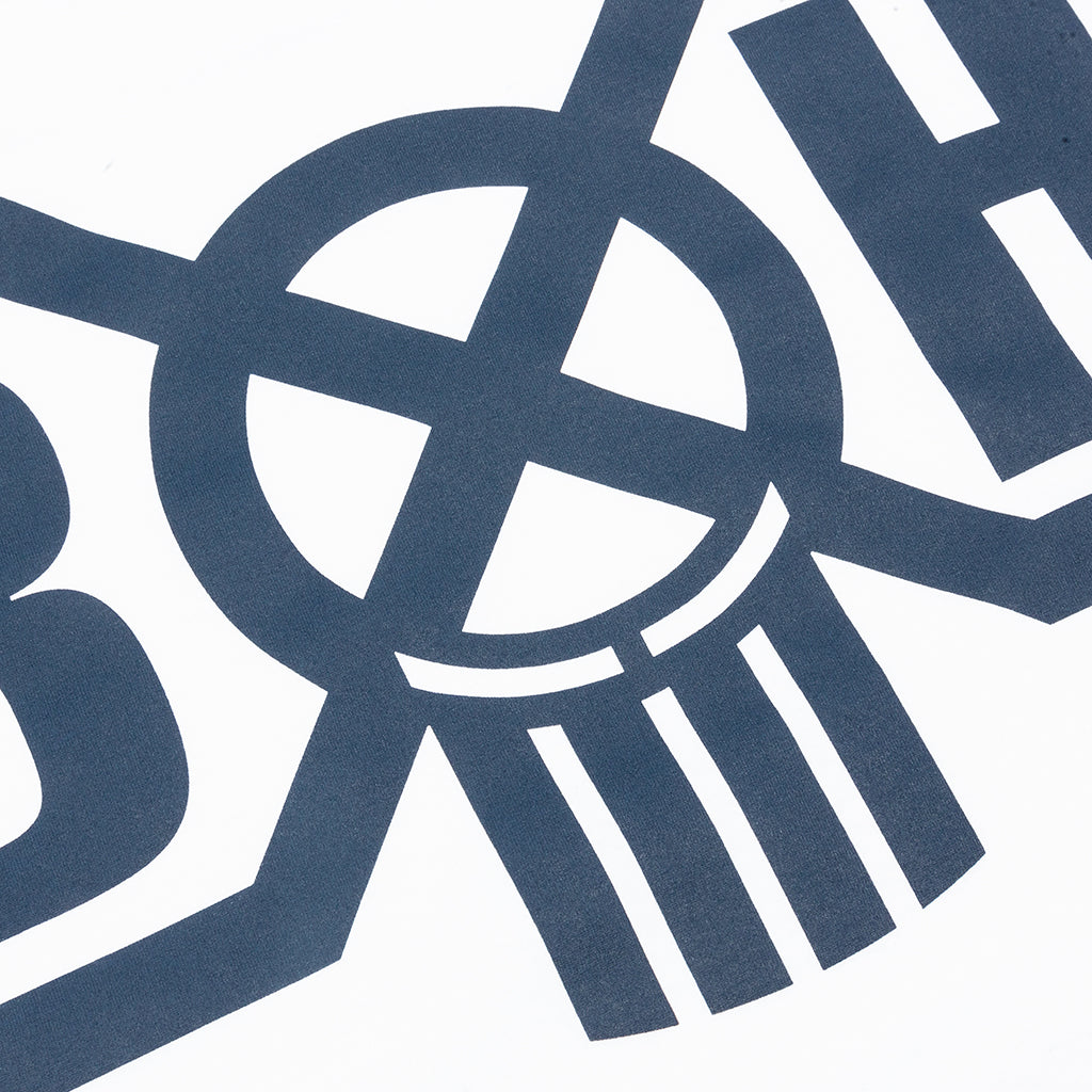 Logo Trim Tee - White/Navy