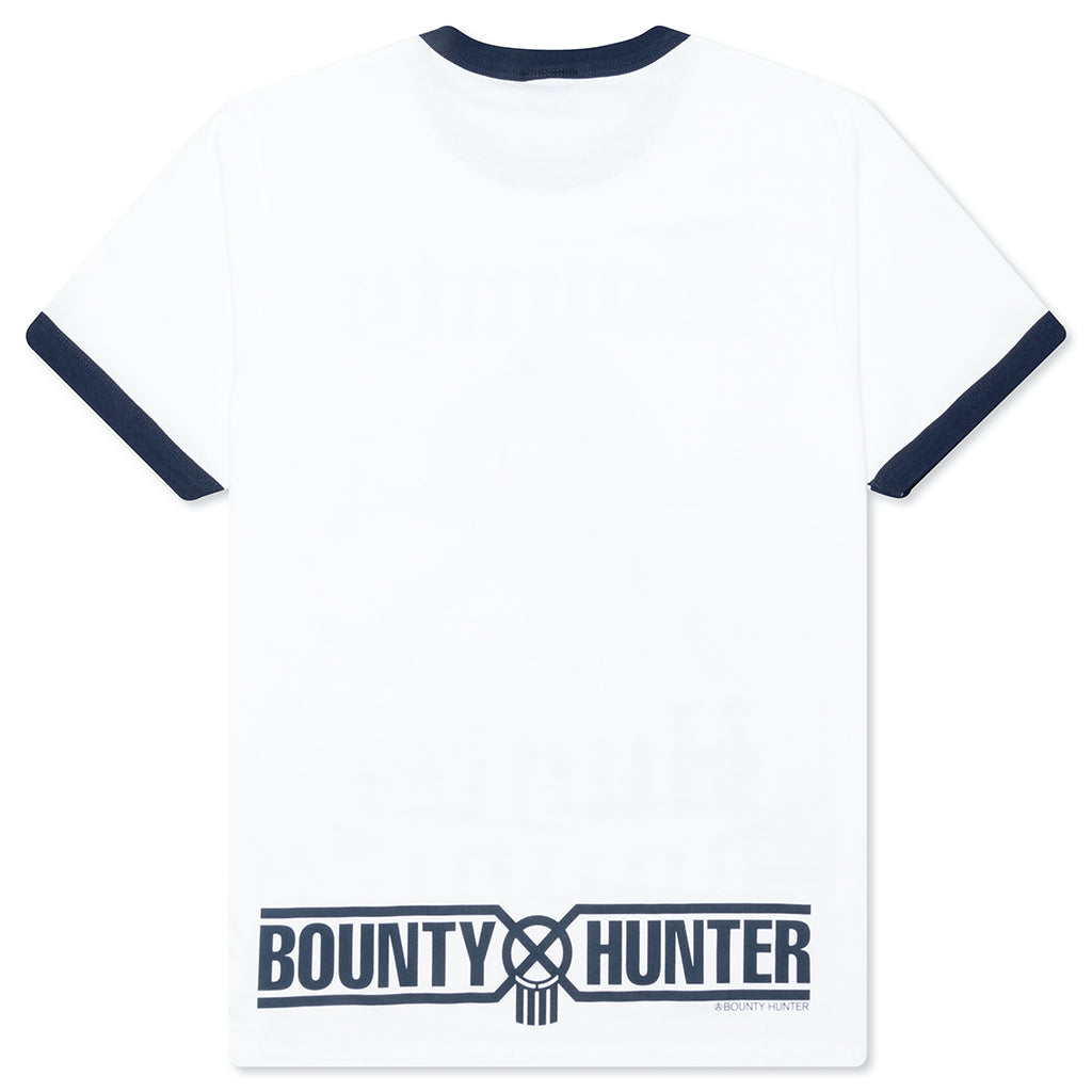 Logo Trim Tee - White/Navy