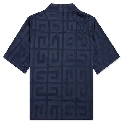 Boxy Fit S/S Shirt Garment Dye - Navy