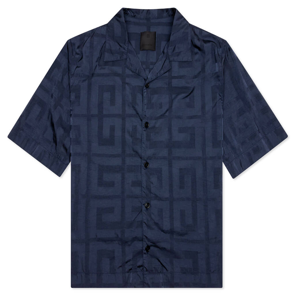 Boxy Fit S/S Shirt Garment Dye - Navy
