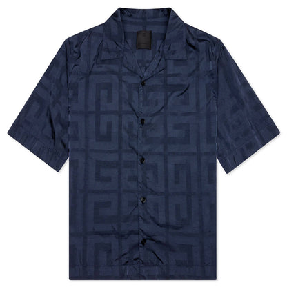 Boxy Fit S/S Shirt Garment Dye - Navy