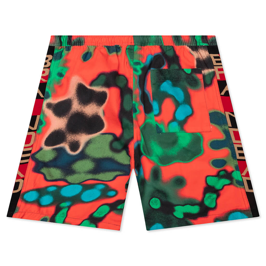 Amoeba Watercolor Beach Short - Green