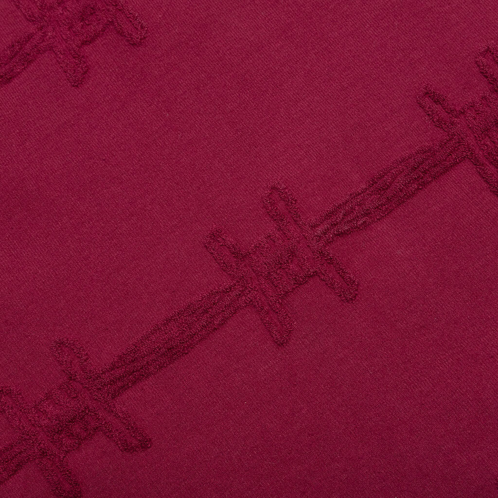 Barbed Wire Burnout L/S Tee - Maroon