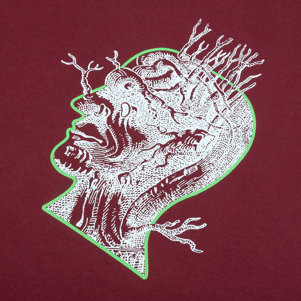 Brain Roots L/S Tee - Maroon