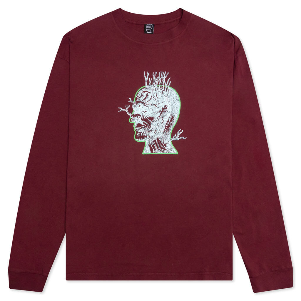 Brain Roots L/S Tee - Maroon