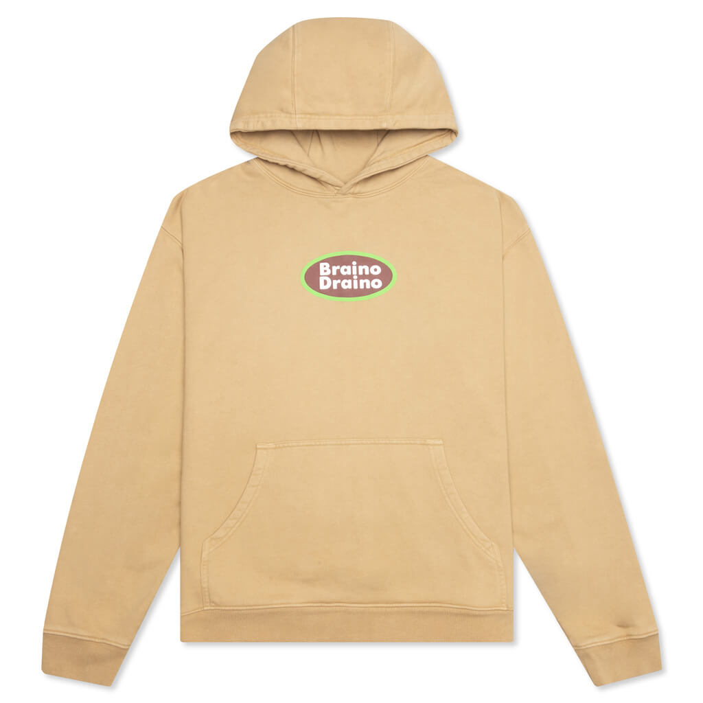 Braino Draino Hooded Sweatshirt - Tan