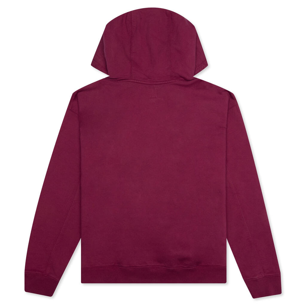 Collegiate Zip Up Hoodie - Maroon