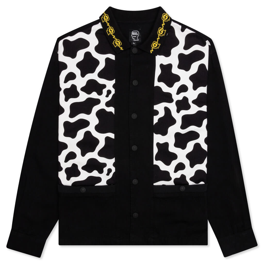 Cow Cabana Shirt - Black