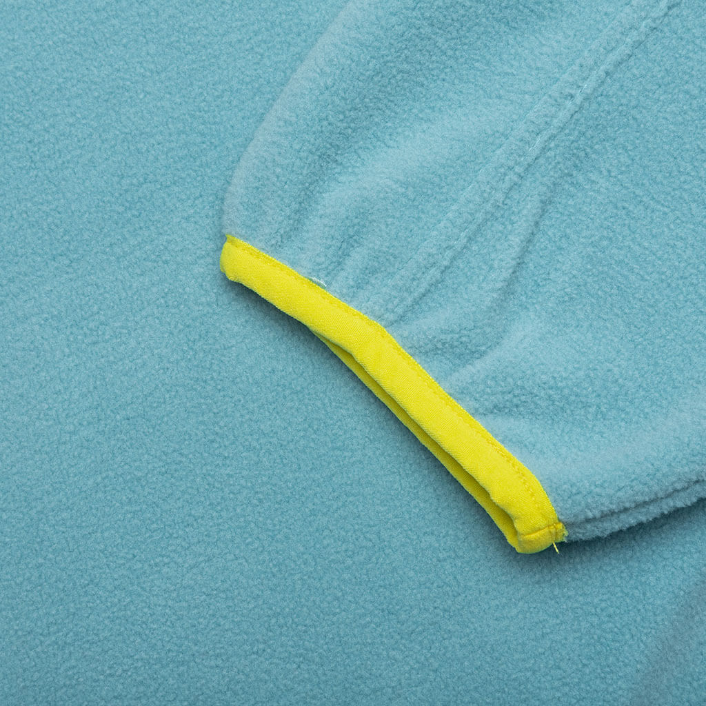 Evil Eyes Polar Fleece Mock Neck Shirt - Light Blue