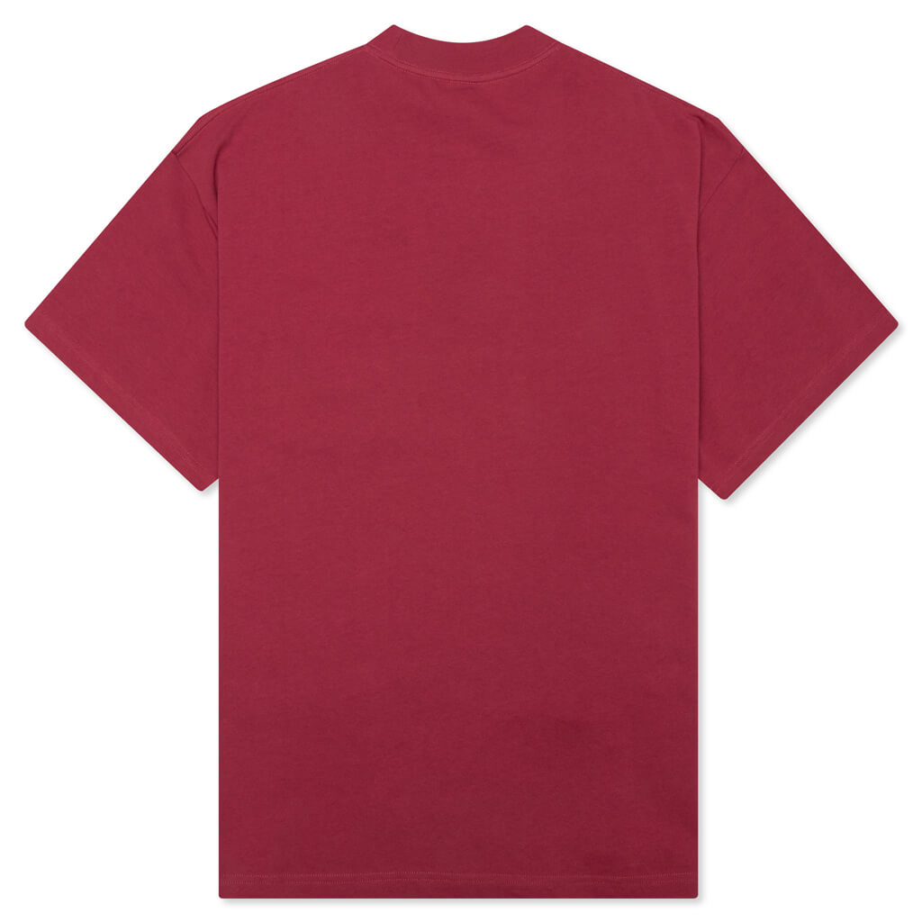 Heavyweight Jersey Mockneck Pocket Shirt - Berry